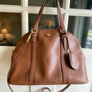 Cognac Coach Leather Handbag